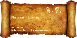 Metner Ilona névjegykártya